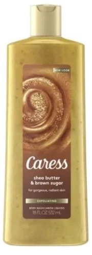 Caress Exfoliating Body Wash Soap Shea Butter & Brown Sugar