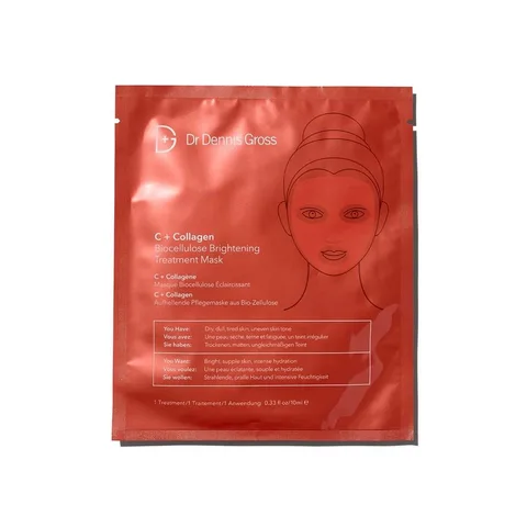 Dr. Dennis Gross Skincare C + Collagen Biocellulose Brightening Treatment Mask
