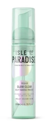 Isle of Paradise Glow Clear, Color Correcting Self-Tanning Mousse