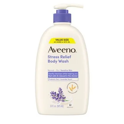 Aveeno Stress Relief Body Wash with Lavender & Chamomile, 33oz