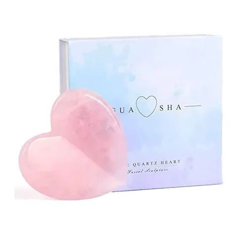 KORA Organics Rose Quartz Heart Facial Gua Sha