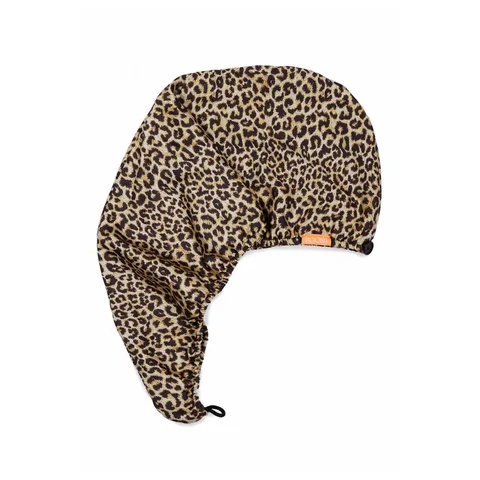 Aquis x Poosh Rapid Dry Leopard Print Hair Turban