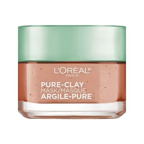 L'Oréal Paris Skincare Pure Clay Face Mask with Red Algae for Clogged Pores to Exfoliate And Refine Pores