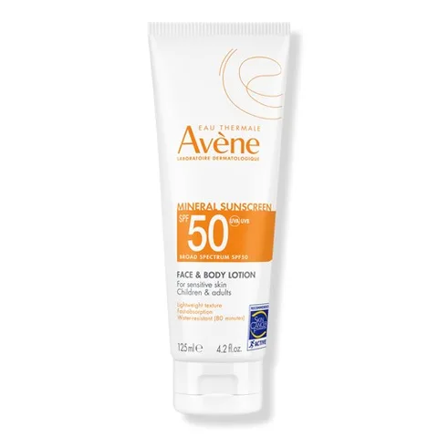 Avène Mineral Sunscreen Broad Spectrum SPF 50 Face and Body Lotion
